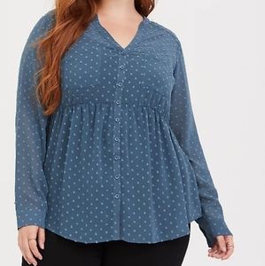 Torrid- Swiss dot babydoll tupic